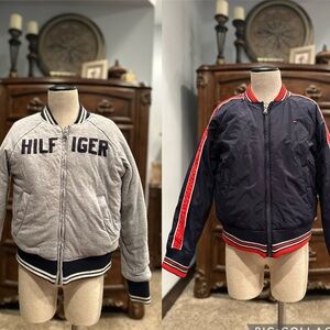 BOYS TOMMY HILFIGER reversible BOMBER JACKET size 4-5